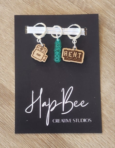 Hap-Bee Rent stitch markers