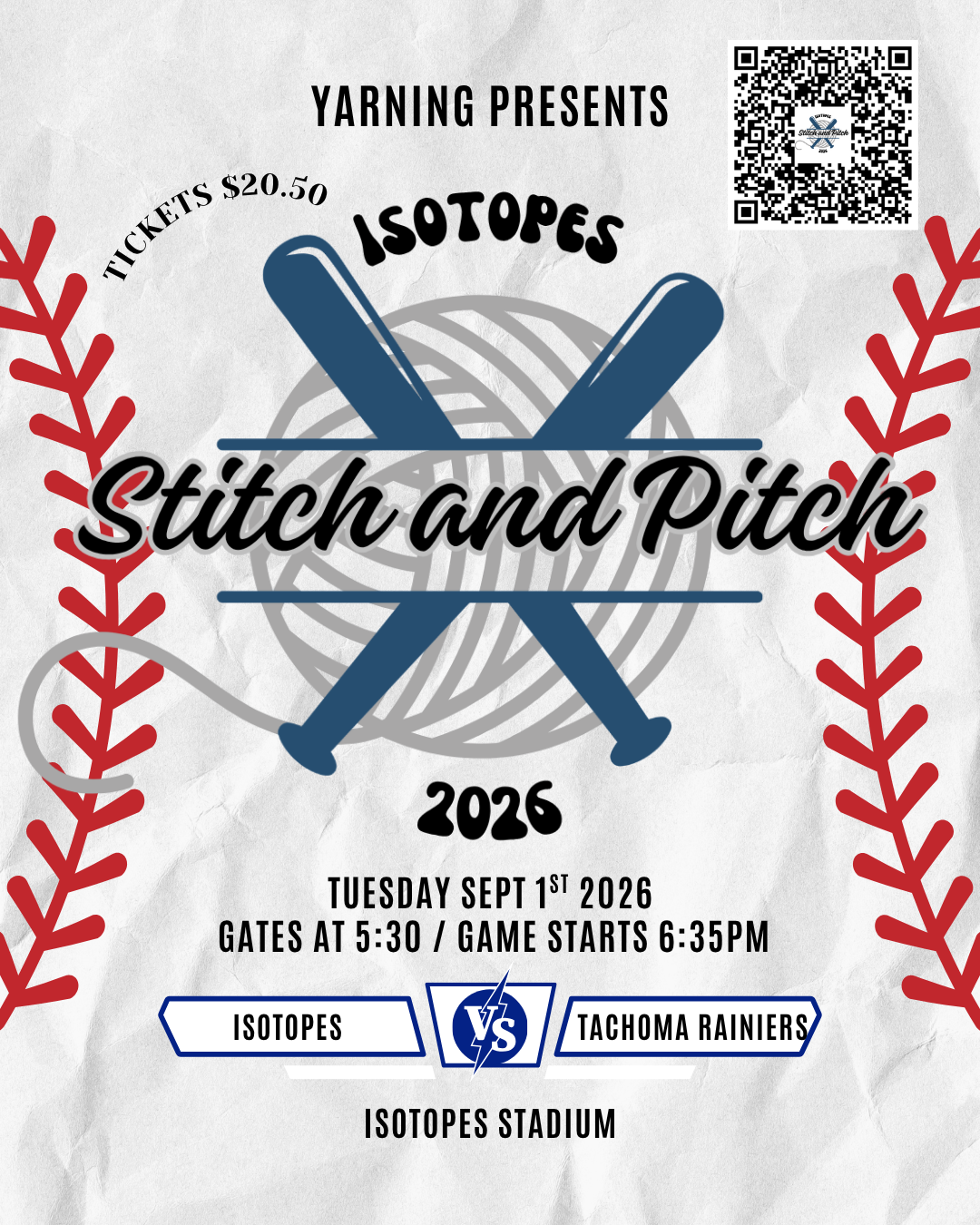 Stitch and Pitch Tickets